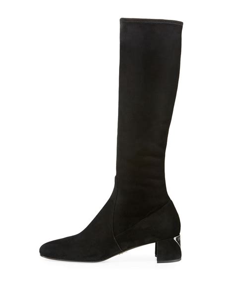 prada camoscio suede high boots|Prada Suede Flat Thigh.